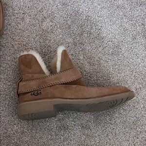 UGG Tan Suede Boots with Shearling